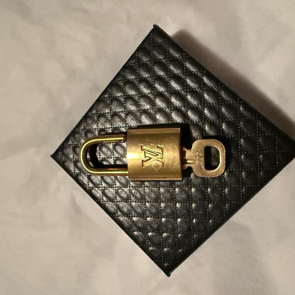 Louis Vuitton Gold Padlock with Key w 16” chain
